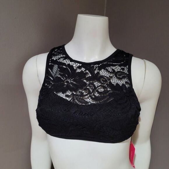 Xhilaration™ Lace High Neck Bikini Top Medium - Picture 2 of 7